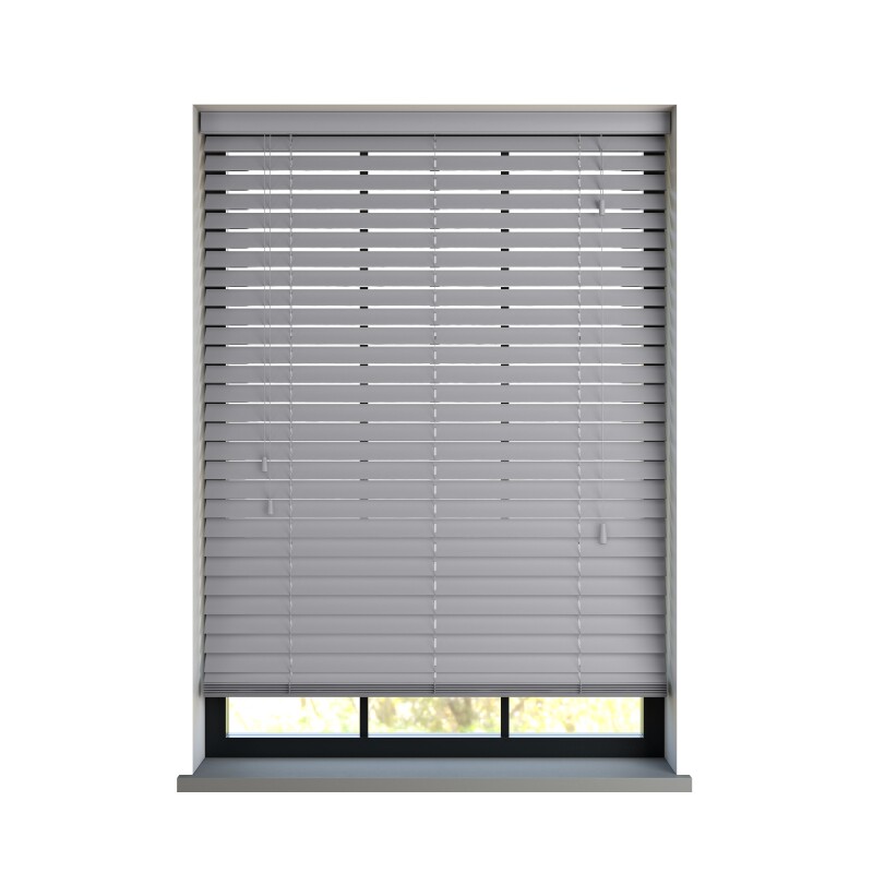 Ahşap Jaluzi 50mm İpli- Gri