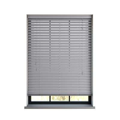 Ahşap Jaluzi 50mm İpli- Gri