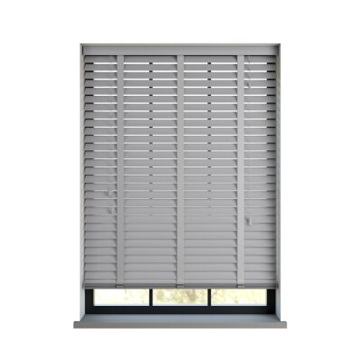 Ahşap Jaluzi 50mm Kurdelalı - GRİ