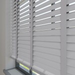 Ahşap Jaluzi 50mm Redüktörlü Kurdelalı - GRİ